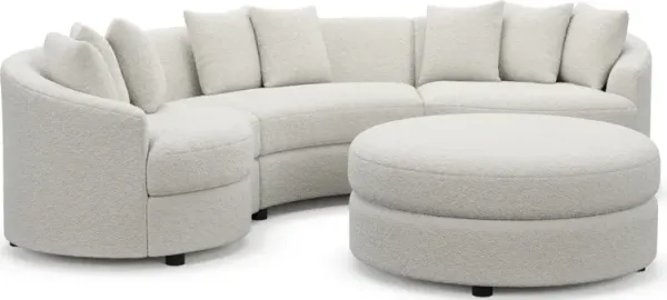 Allegra Foam Comfort Sectional - Texel Gray