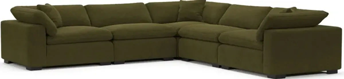 Plush Feathered Comfort Sectional - Marina Moss