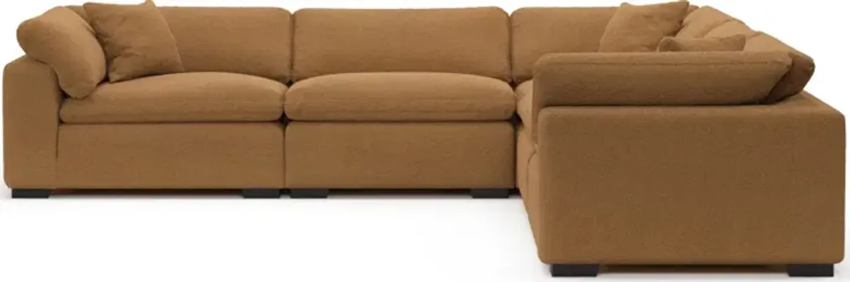 Plush Feathered Comfort Sectional - Nora Camel