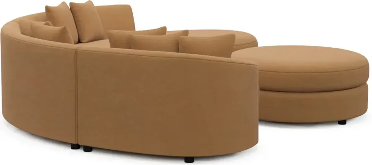 Allegra Foam Comfort 4-Piece Sectional with Right-Facing Chaise and Ottoman - Merrimac Topaz