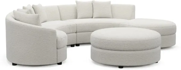 Allegra Foam Comfort Sectional - Texel Gray