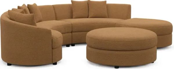 Allegra Foam Comfort 2 Pc. Living Room - Nora Camel