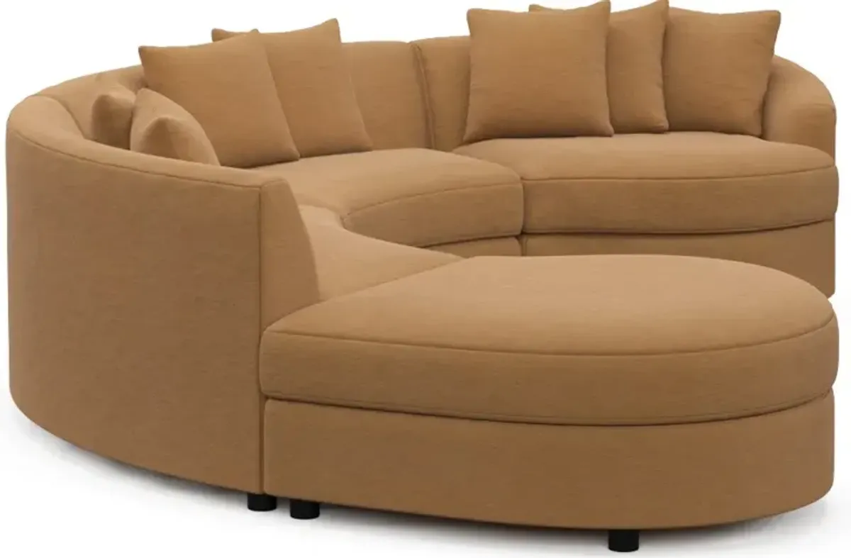 Allegra Foam Comfort 4-Piece Sectional with Left-Facing Chaise - Merrimac Topaz