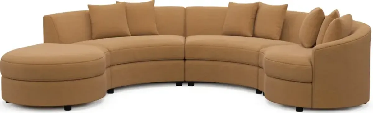 Allegra Foam Comfort 4-Piece Sectional with Left-Facing Chaise - Merrimac Topaz