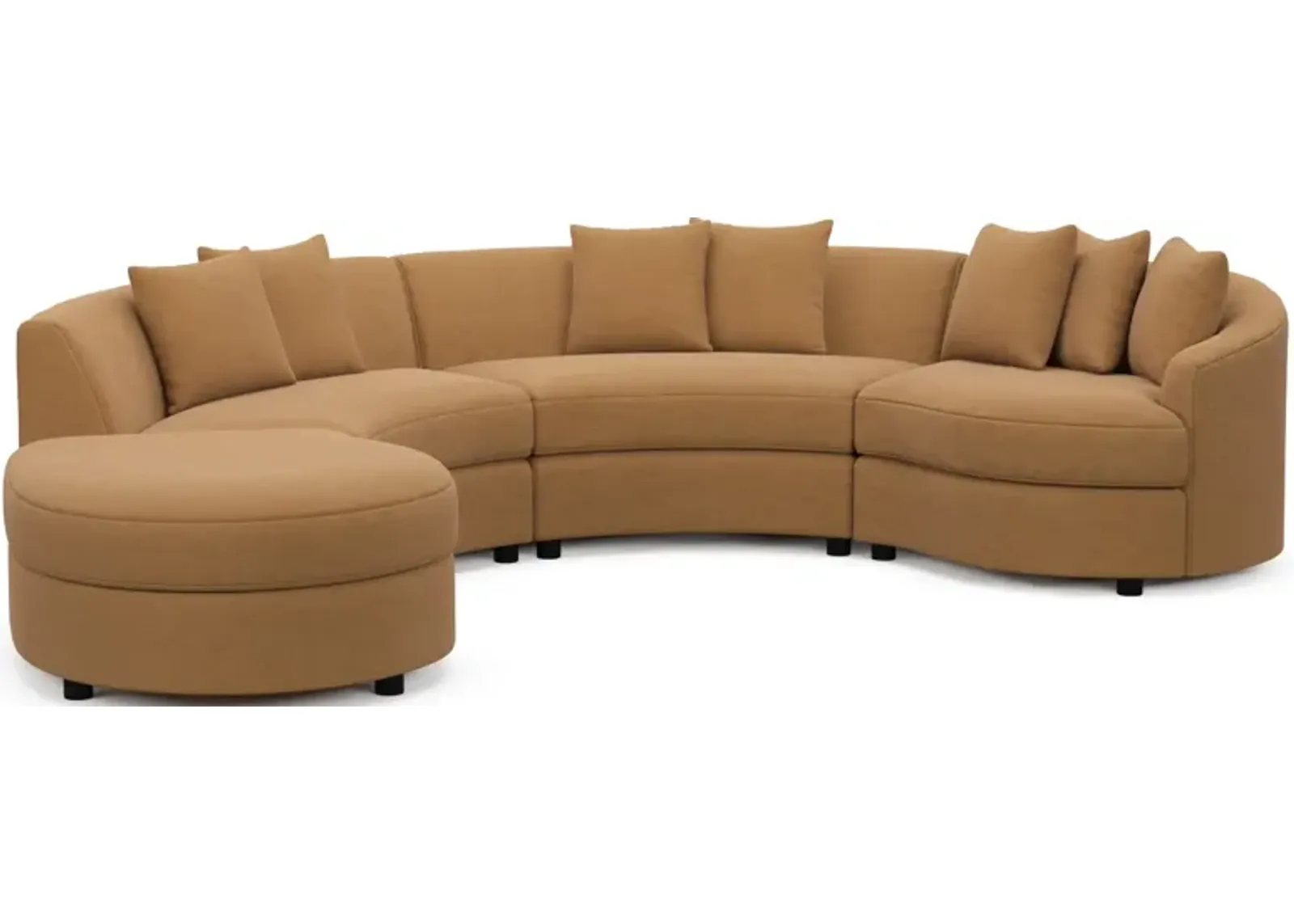 Allegra Foam Comfort 4-Piece Sectional with Left-Facing Chaise - Merrimac Topaz