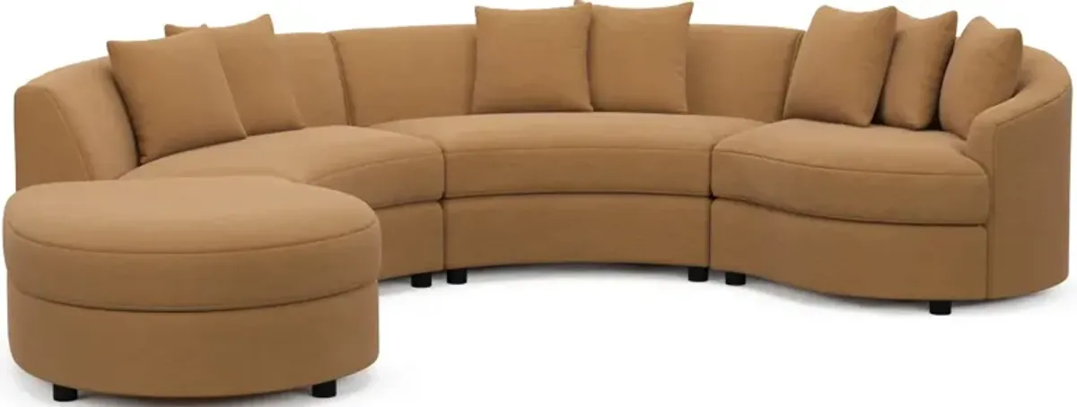 Allegra Foam Comfort 4-Piece Sectional with Left-Facing Chaise - Merrimac Topaz