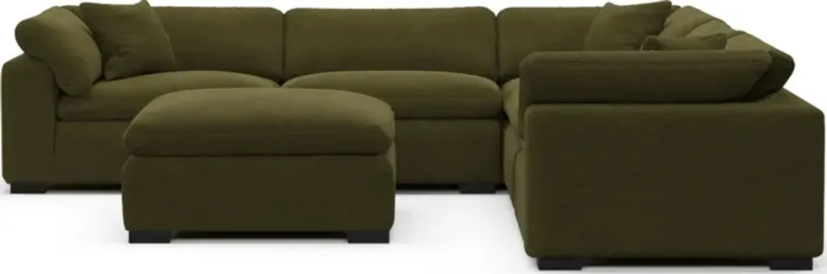 Plush Feathered Comfort Sectional - Midcentury Peat