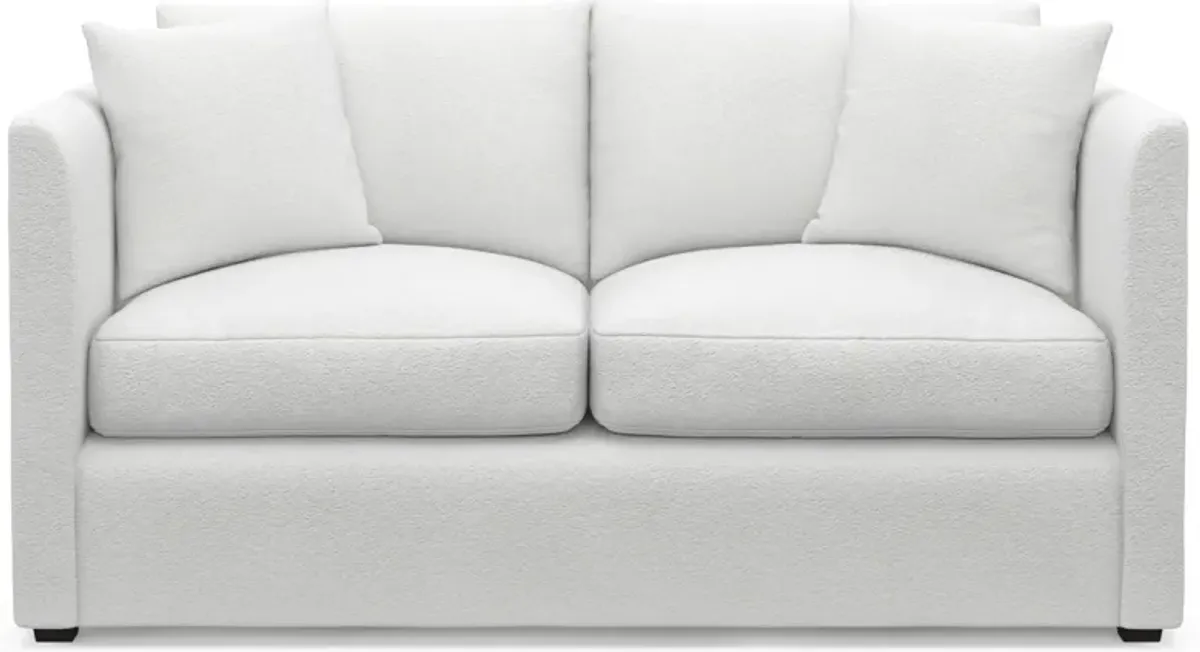 Benji Foam Comfort Loveseat - Lovie Chalk