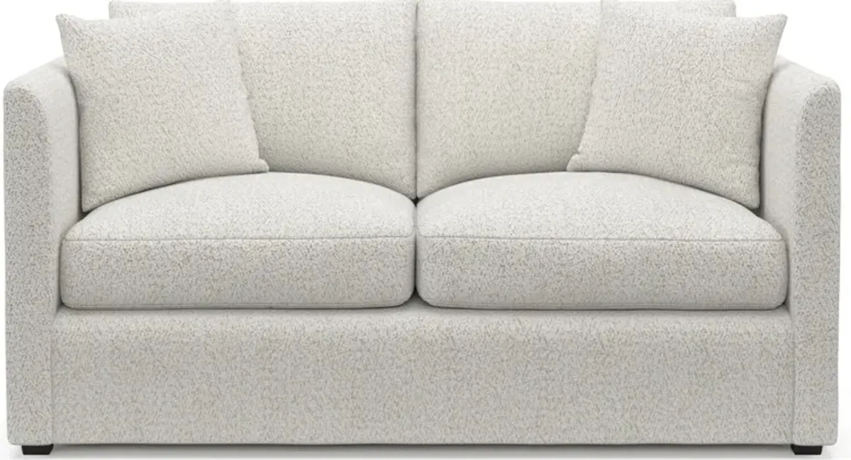 Benji Foam Comfort Loveseat - River Rock Ivory