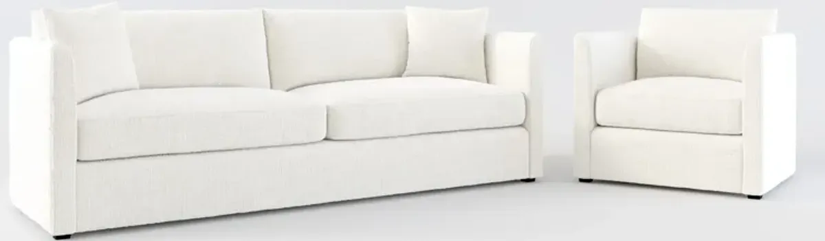 Benji Foam Comfort Sofa and Chair Set - Bantu Pearl