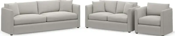 Benji Foam Comfort Sofa, Loveseat and Chair Set - Basker Dove