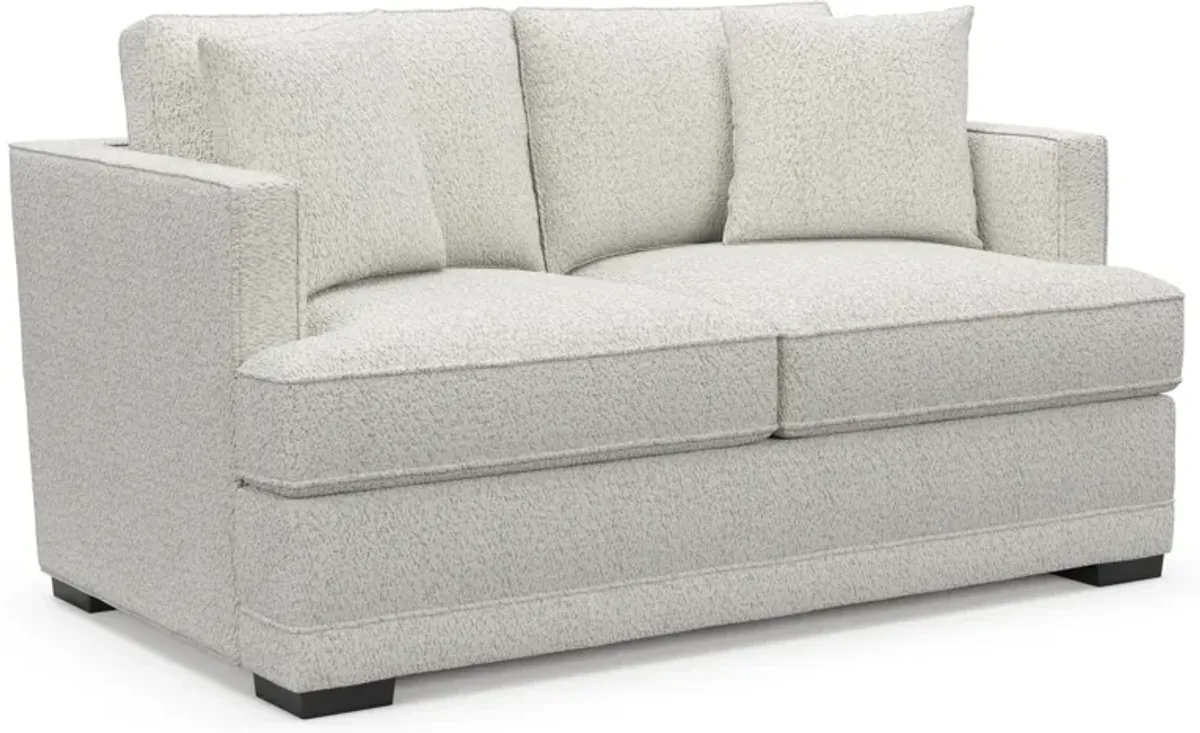 Pembroke Foam Comfort Loveseat - River Rock Ivory