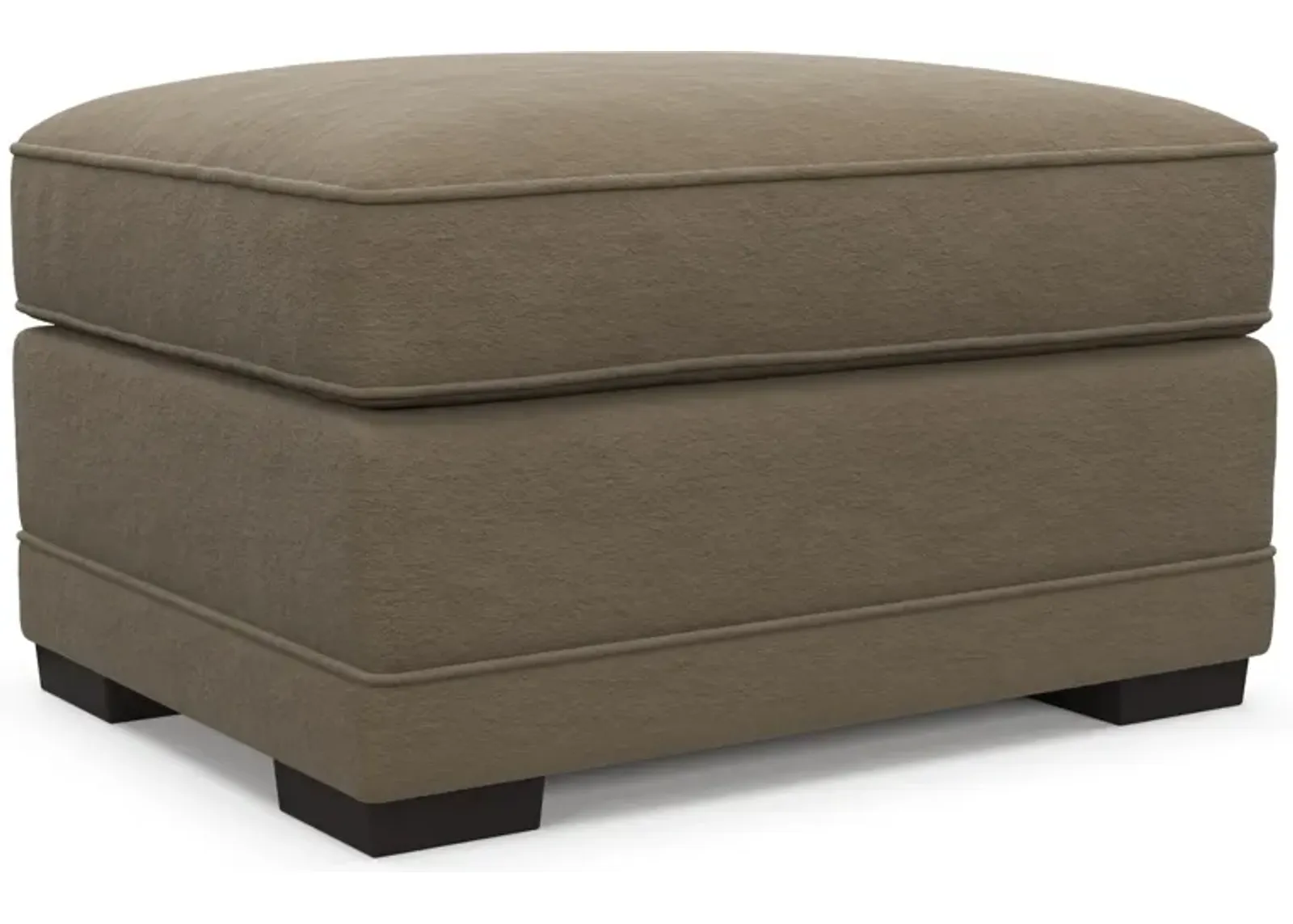 Pembroke Foam Comfort Ottoman - Merrimac Brownstone