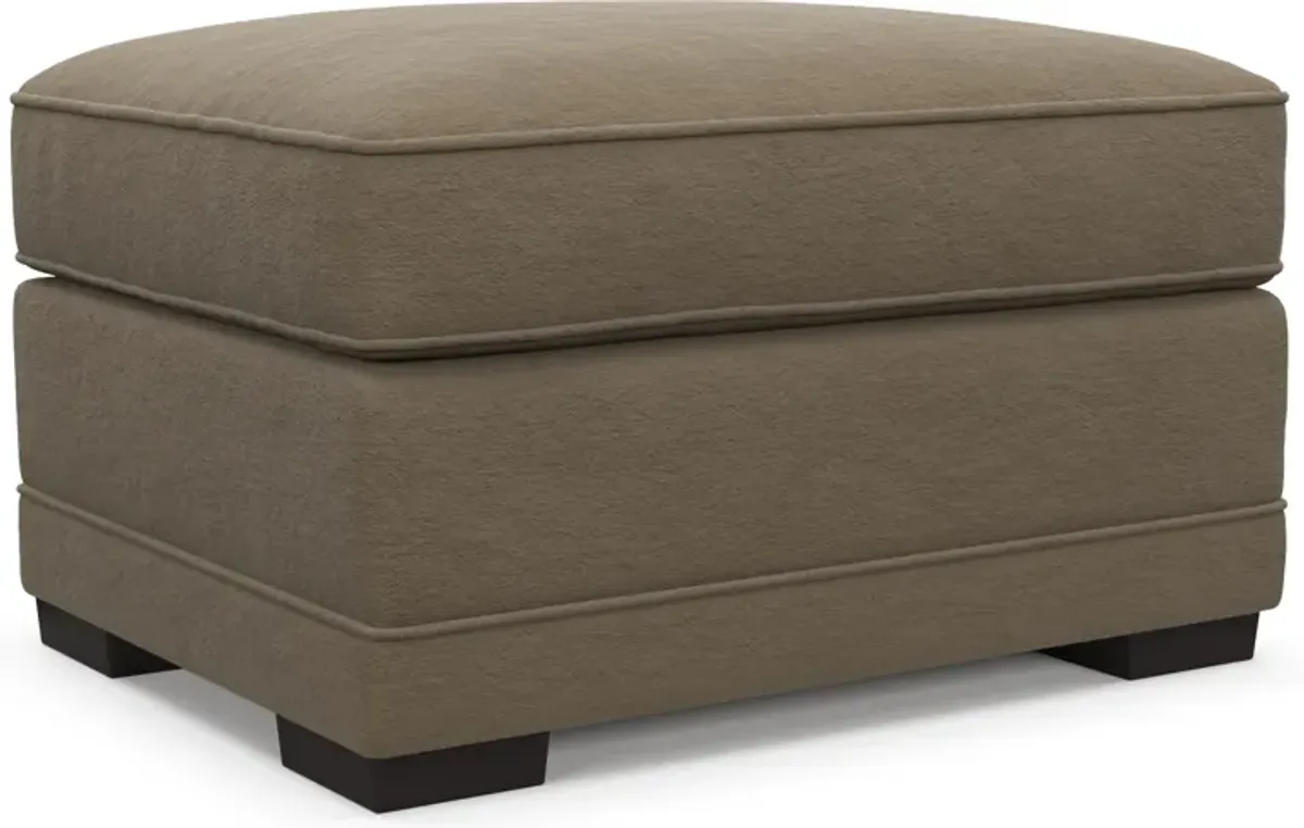 Pembroke Foam Comfort Ottoman - Merrimac Brownstone