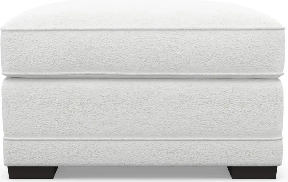 Pembroke Foam Comfort Ottoman - Lovie Chalk