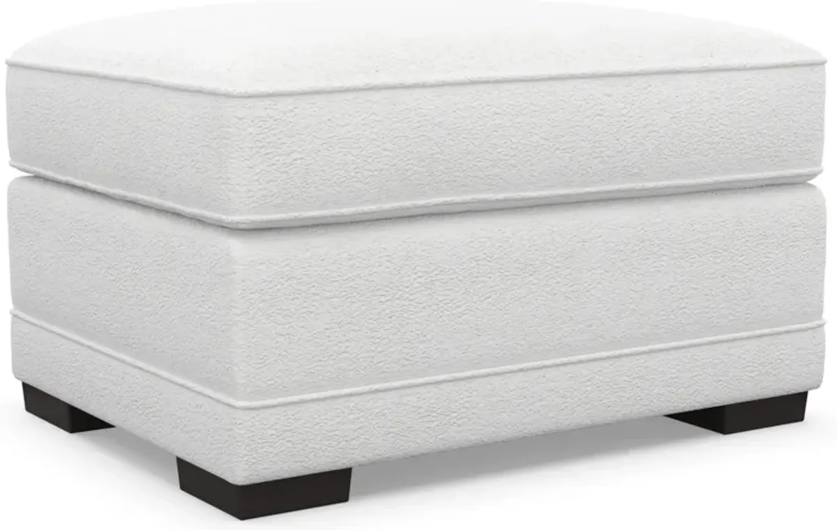 Pembroke Foam Comfort Ottoman - Lovie Chalk