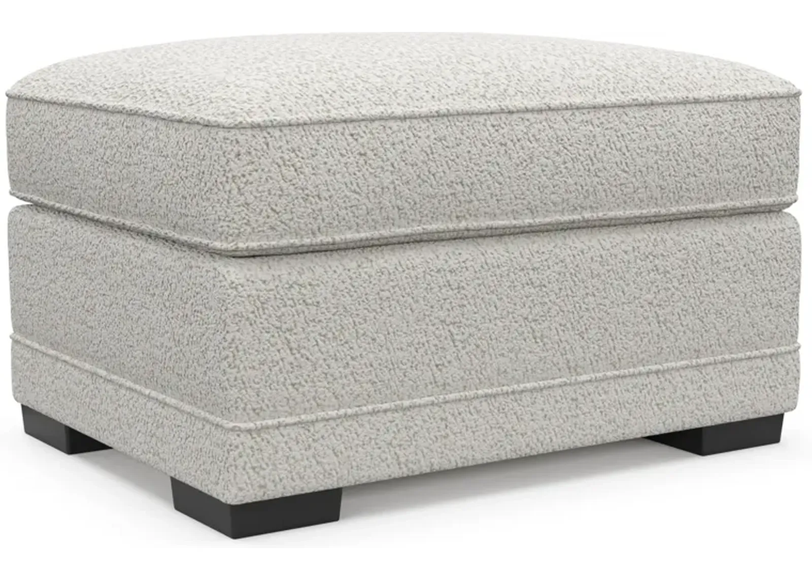 Pembroke Foam Comfort Ottoman - River Rock Ivory