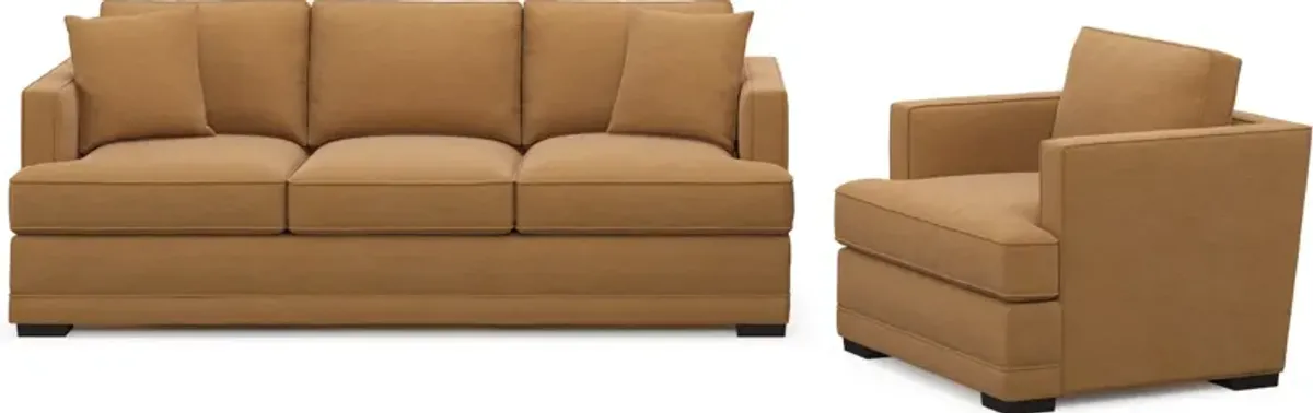 Pembroke Foam Comfort Sofa and Chair Set - Merrimac Topaz