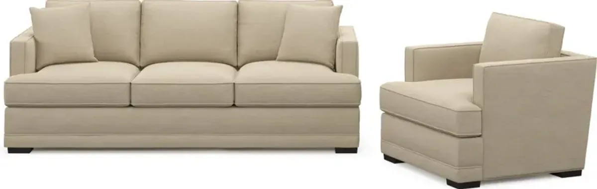 Pembroke Foam Comfort Sofa and Chair Set - Merrimac Ecru