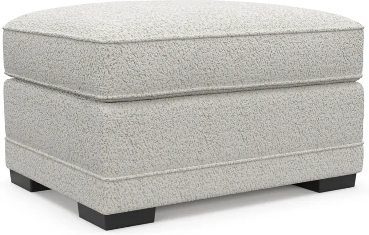 Pembroke Hybrid Comfort Ottoman - River Rock Ivory