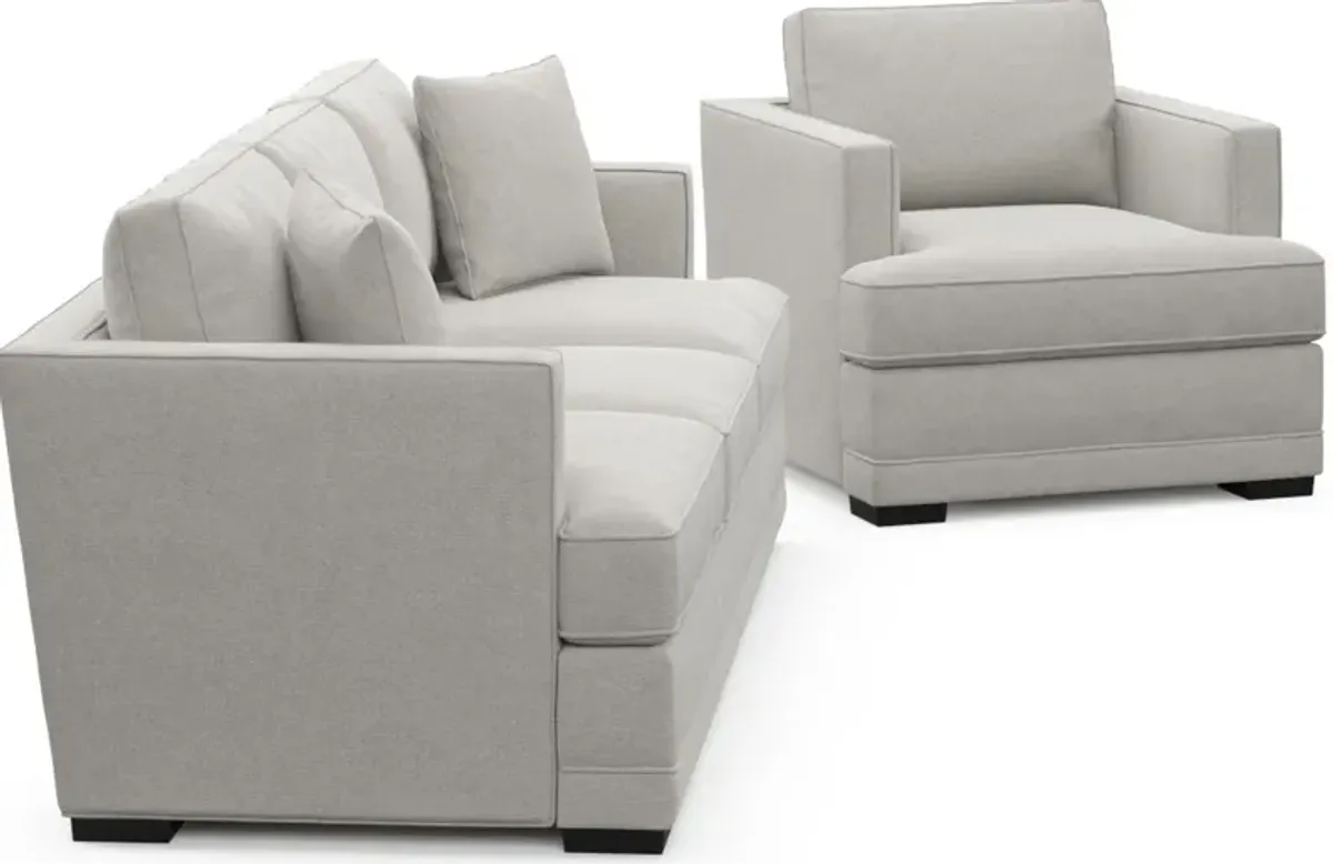 Pembroke Foam Comfort Sofa and Chair Set - Basker Dove