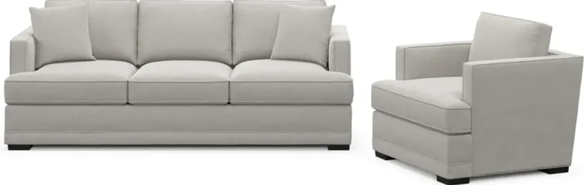 Pembroke Foam Comfort Sofa and Chair Set - Basker Dove