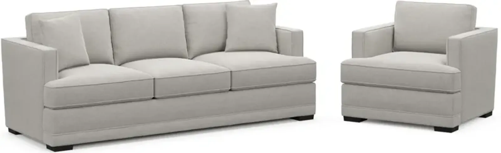 Pembroke Foam Comfort Sofa and Chair Set - Basker Dove