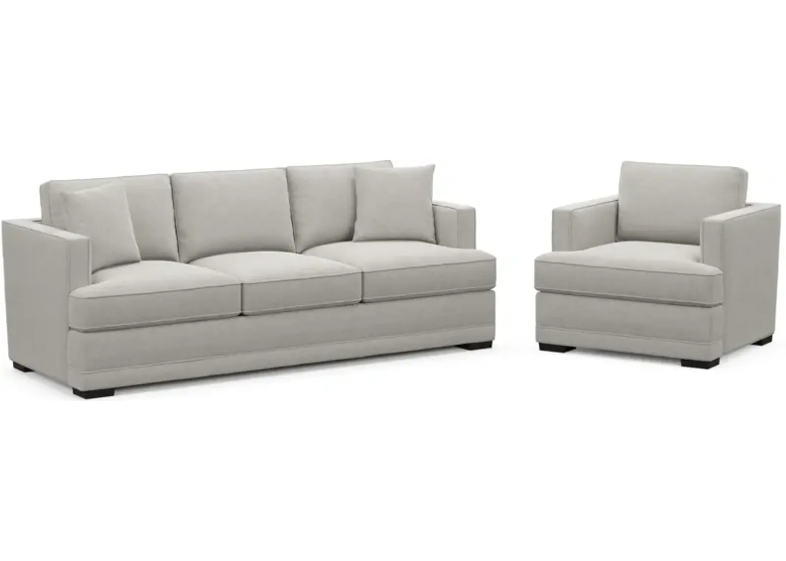 Pembroke Hybrid Comfort Sofa and Chair Set - Basker Dove