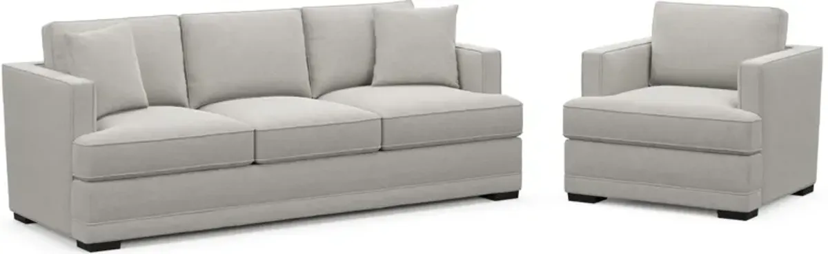 Pembroke Hybrid Comfort Sofa and Chair Set - Basker Dove