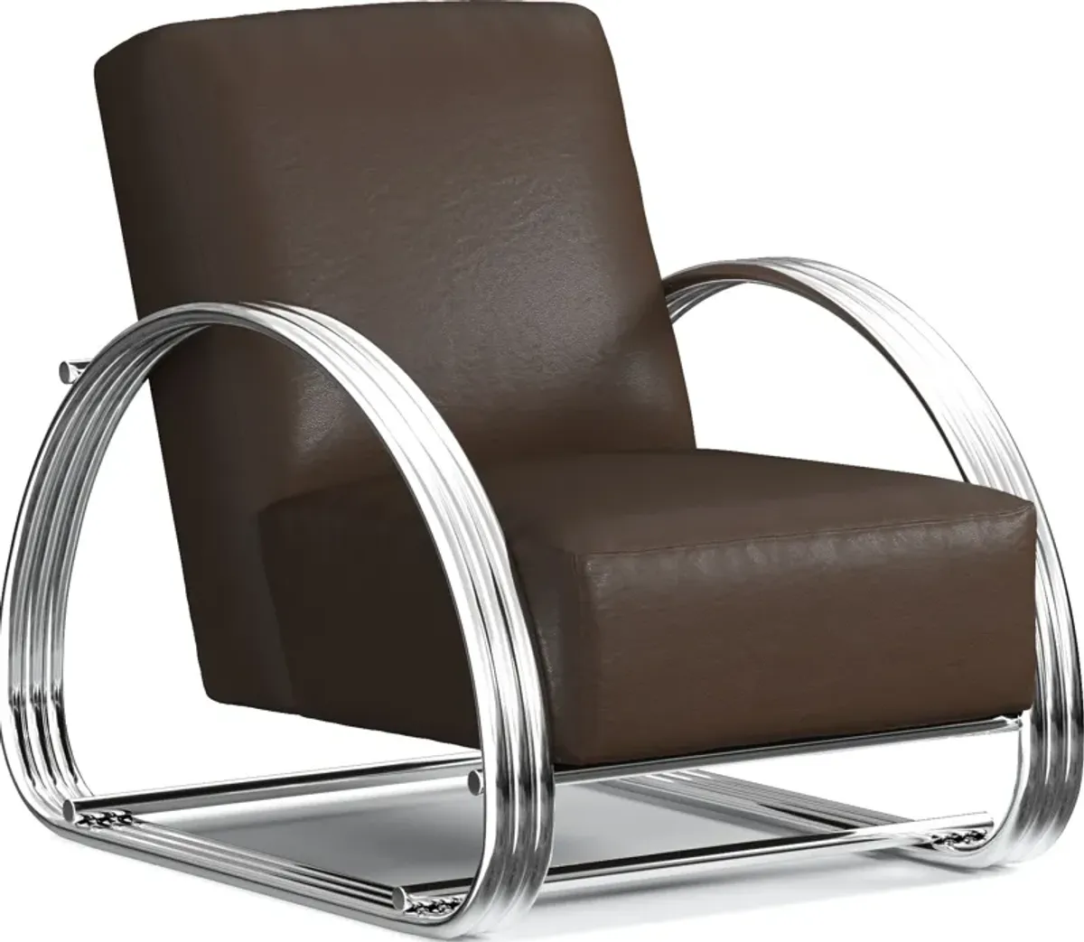 Beal Leather Accent Chair - Siena Coffee