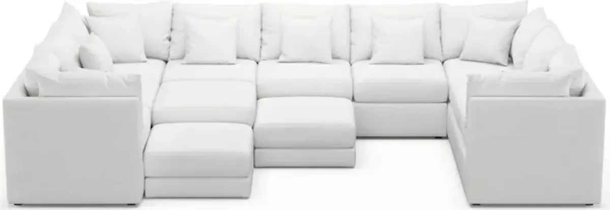 Nest Foam Comfort 9-Piece Large Pit Sectional - Lovie Chalk