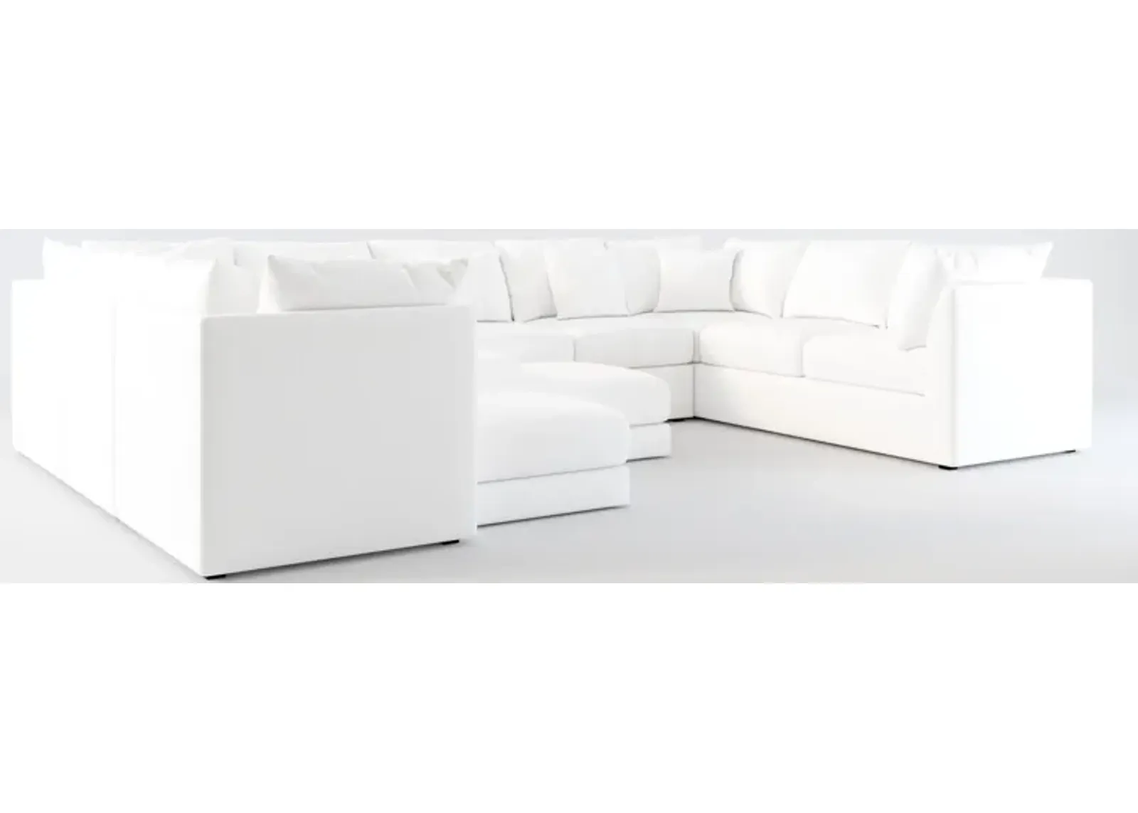 Nest Foam Comfort 9-Piece Large Pit Sectional - Lovie Chalk