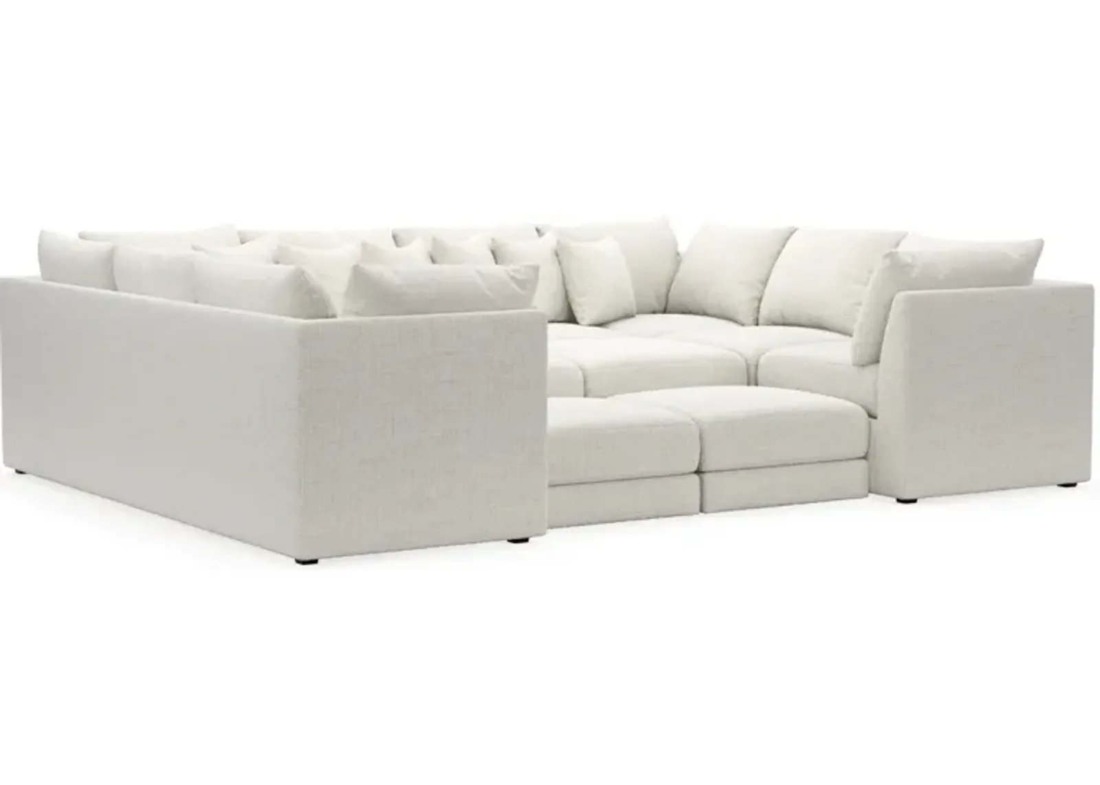 Nest Foam Comfort 9-Piece Pit Sectional - Bantu Pearl