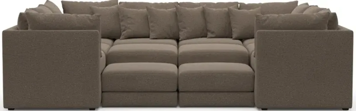 Nest Foam Comfort 9-Piece Pit Sectional - Liv Umber