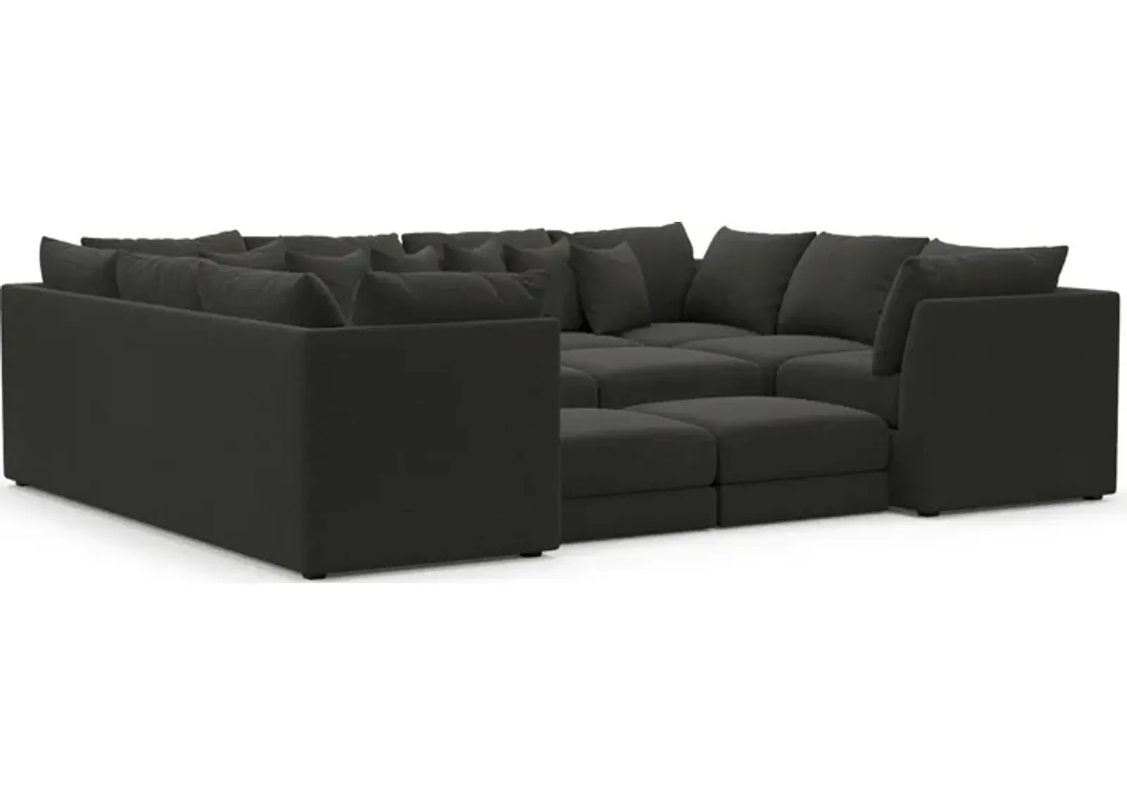 Nest Foam Comfort 9-Piece Pit Sectional - Liv Onyx