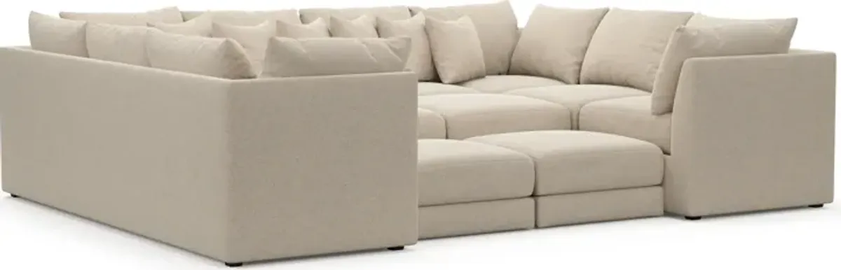 Nest Foam Comfort 9-Piece Pit Sectional - Basker Antique