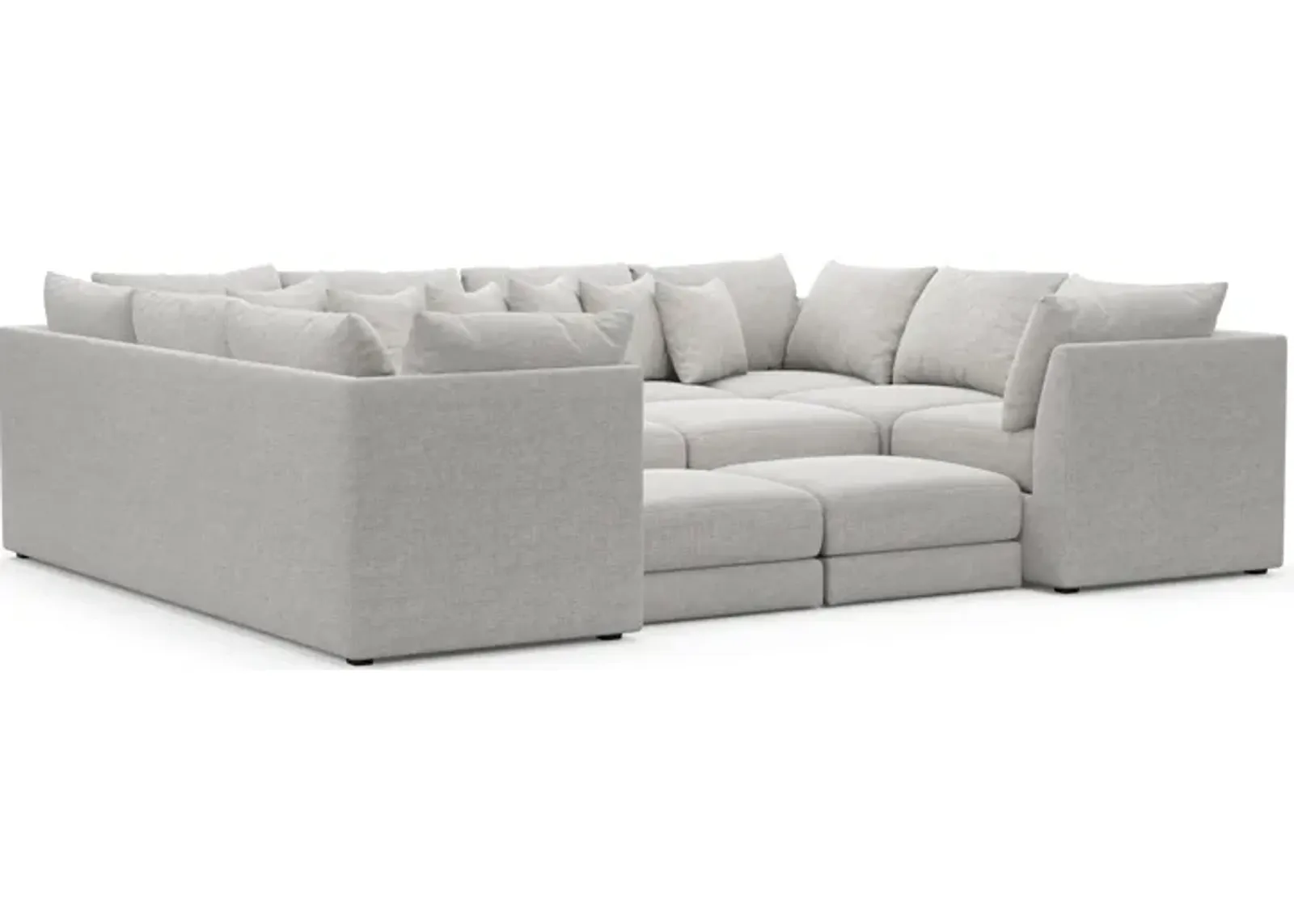 Nest Foam Comfort 9-Piece Pit Sectional - Adario Fog