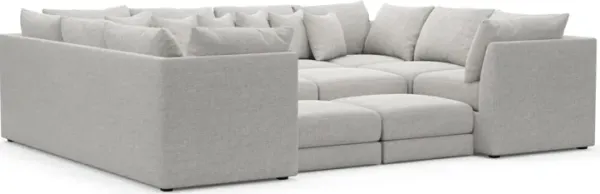 Nest Foam Comfort 9-Piece Pit Sectional - Adario Fog