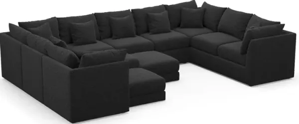 Nest Hybrid Comfort 9-Piece Large Pit Sectional - Bloke Obsidian
