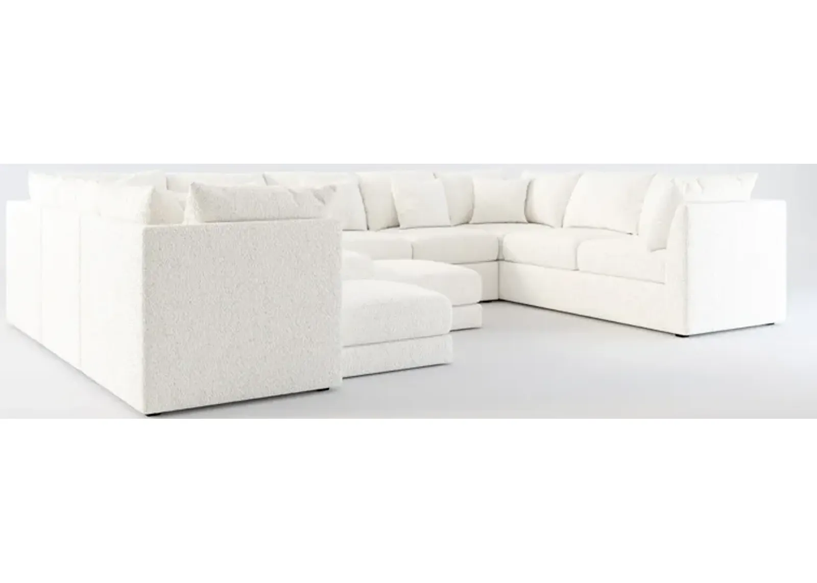 Nest 9-Piece Hybrid Comfort Large Pit Sectional - River Rock Ivory