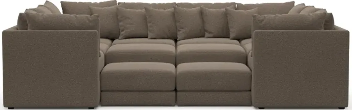 Nest Hybrid Comfort 9-Piece Pit Sectional - Liv Umber