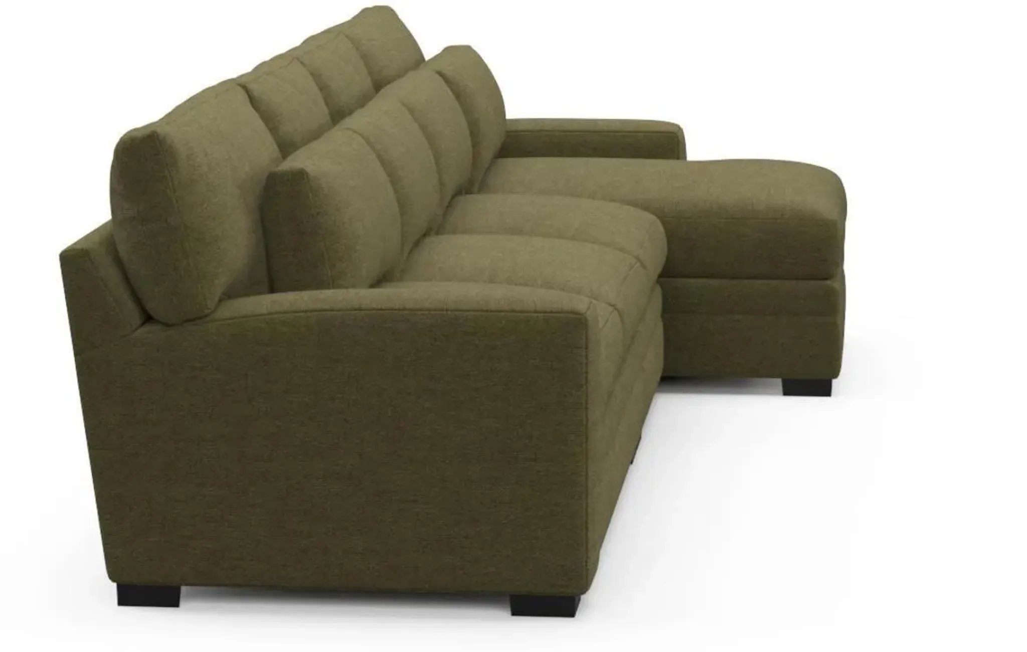 Winston Hybrid Comfort Sectional - Expedition Olive | Furniture.com
