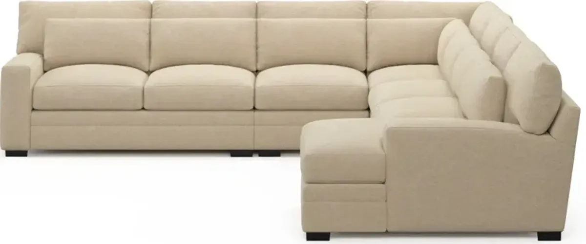 Winston Foam Comfort Sectional - Midcentury Sand