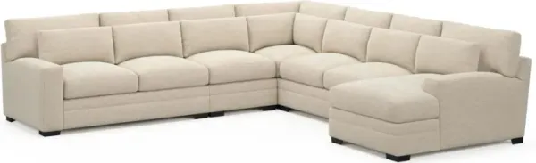 Winston Foam Comfort Sectional - Luscious Champagne