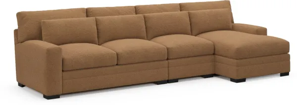 Winston Foam Comfort Sectional - Texel Caramel