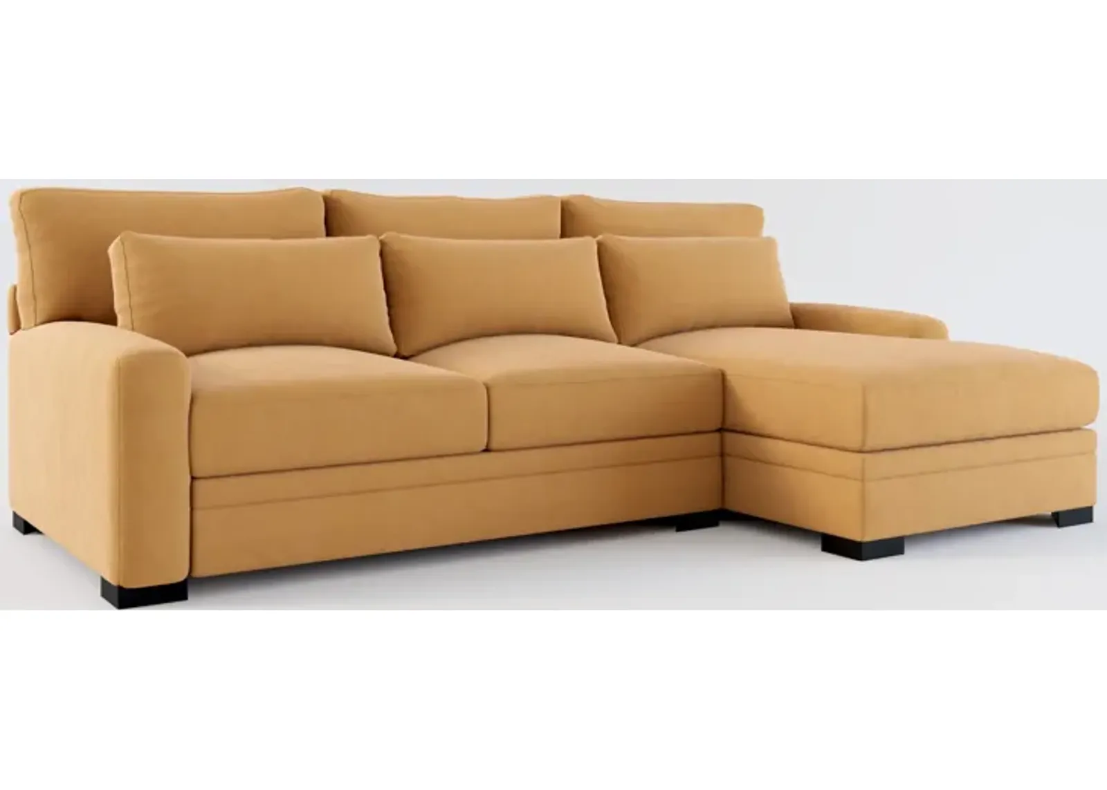 Winston Foam Comfort 2-Piece Sectional with Right-Facing Chaise - Merrimac Topaz