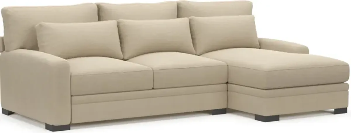 Winston Foam Comfort 2-Piece Sectional with Right-Facing Chaise - Merrimac Ecru