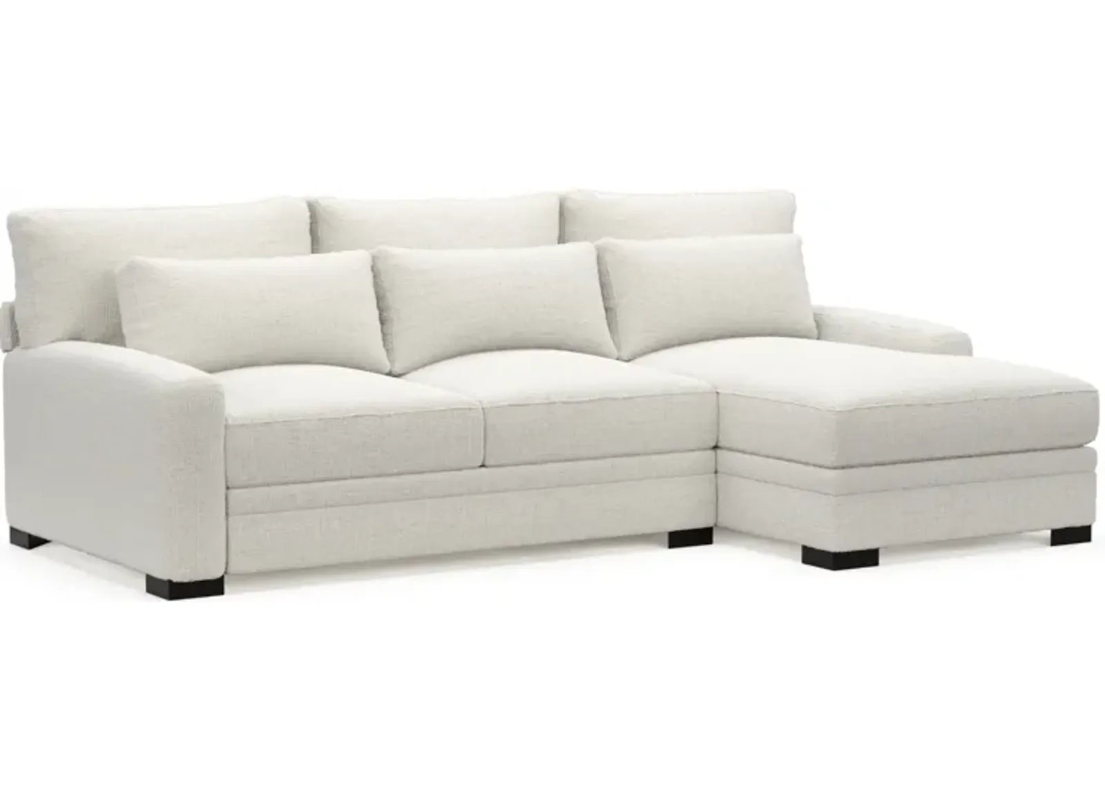 Winston Foam Comfort 2-Piece Sectional with Right-Facing Chaise - Bantu Pearl