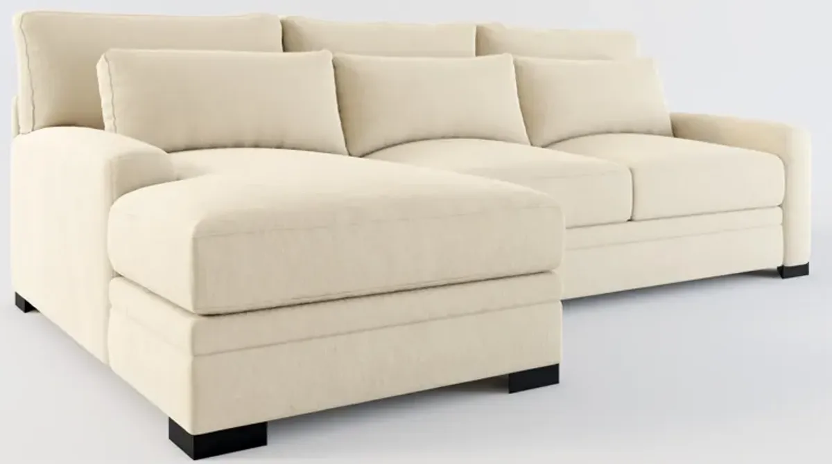 Winston Foam Comfort 2-Piece Sectional with Left-Facing Chaise - Merrimac Ecru