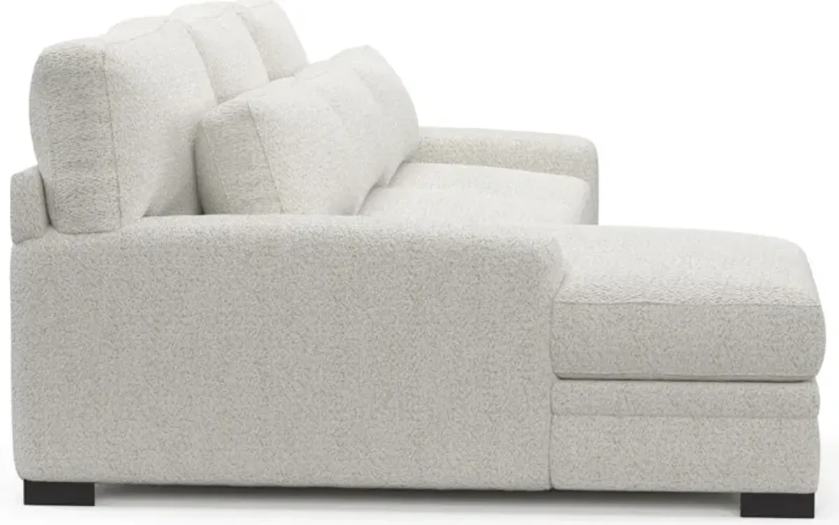 Winston Foam Comfort 2-Piece Sectional with Chaise - River Rock Ivory